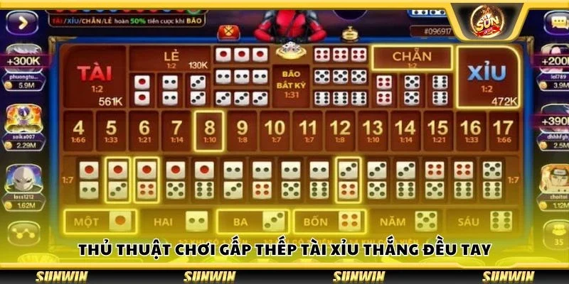 Thủ thuật chơi gấp thếp tài xỉu thắng đều tay